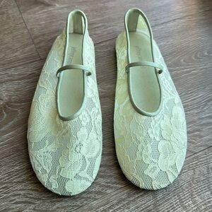 Jeffrey Campbell Swan Lake Lace Flats